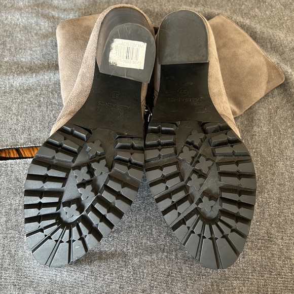 Pre-loved AllSAINTS, Ana Suede blocked heel Ankle booties - Picture 7 of 9